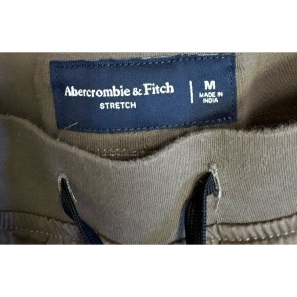 Abercrombie & Fitch Mens Medium Stretch Pull On Drawstring Shorts Brown Tan - Picture 3 of 4